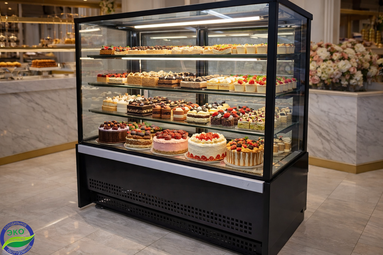 Витринный холодильник для десертов Ангара 130 КУБ Витринный холодильник для десертов Ангара 130 КУБ