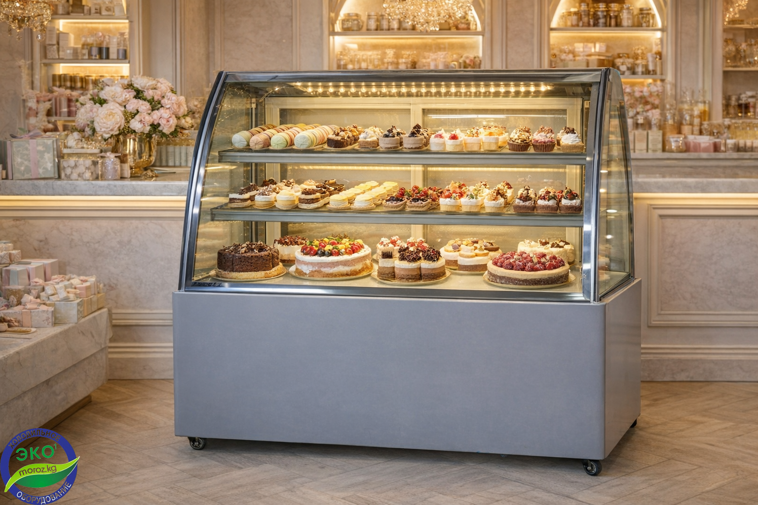 Витринный холодильник для десертов BONVINI XMD-12 ОВАЛ Белый Витринный холодильник для десертов BONVINI XMD-12 ОВАЛ Белый