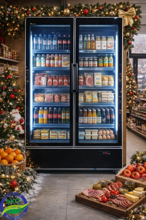 Витринный холодильный шкаф MOROZ SC 1200 GW/CM