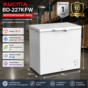Морозильник AUCMA BD-227KFW