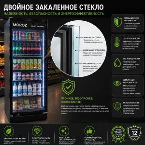 с двойным закаленным стеклом