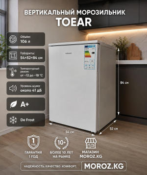 Вертикальный морозильник TOEAR FR 100 TOR-106W